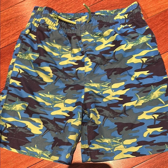 Joe Fresh Kids Swim Trunks - Blue and Green Camo - Picture 4 of 6